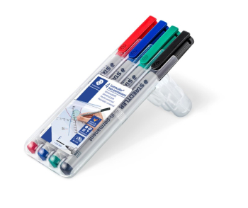 STAEDTLER LUMOCOLOR F NON- PERMANENT WALLET 4PCS 316 WP4