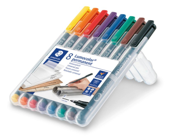 STAEDTLER LUMOCOLOR F PERMANENT WALLET 8PCS 318 WP8