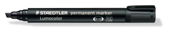 STAEDTLER LUMOCOLOR PERMANENT MARKER CHISEL TIP BLACK 350-9