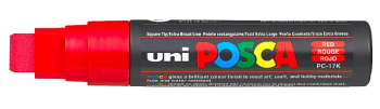 PC-17K RED POSCA CHISEL TIP EX BROAD 364216000