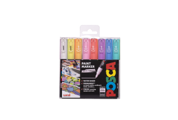 PC-1M 8PC PASTEL PACK POSCA EXTRA FINE BULLET TIP