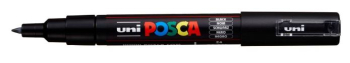 PC-1M BLACK POSCA BULLET TIP EX FINE 017897000