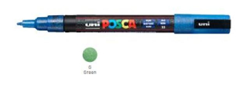 PC-3ML GREEN GLI 4902778197967 POSCA FINE BULLET TIP GLITTER