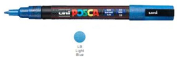 PC-3ML L.BLUE GL 4902778197974 POSCA FINE BULLET TIP GLITTER