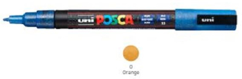 PC-3ML ORANGE GL 4902778197950 POSCA FINE BULLET TIP GLITTER