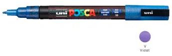 PC-3ML VIOLET GL 4902778197998 POSCA FINE BULLET TIP GLITTER