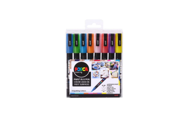 PC-3M 8 PIECE SPARKLING PACK POSCA FINE BULLET 153544857