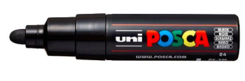 PC-7M BLACK 4902778228395 POSCA LARGE BULLET TIP
