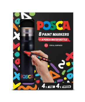 POSCA BOTTLE PACK 4 PC-5M 4 PC-3M 302331431