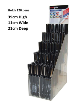 UNI PIN BLACK PEN 120 PLASTIC DISPLAY 120 PCE 5012788044805