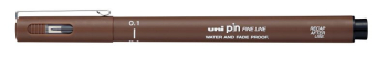 UNI PIN SEPIA 0.1 FINE LINE 200(S) 4902778230770