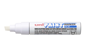 UNI PX-30 CHISEL TIP WHITE PAINT MARKER UNI 4902778917398