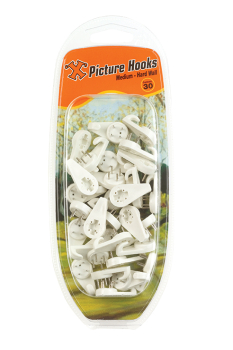 X-HOOKS MEDIUM HARD WALL CLAM PACK OF 30