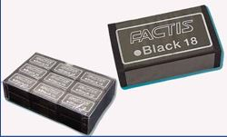 FACTIS BL18 BLACK EXTRA SOFT ERASER (FOR SOFT LEADS)