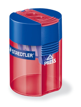 STAEDTLER DOUBLE HOLE TUB SHARPENER TREND COLOURS 512006