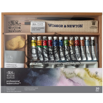 WN PROFESSIONAL WATERCOLOUR 12 TUBE TRAVEL CASE 0190815