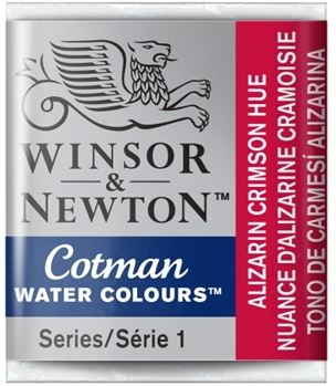 WN COTMAN WATERCOLOUR 1/2 PAN ALIZARIN CRIMSON HUE 0301003