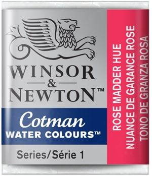 WN COTMAN WATERCOLOUR 1/2 PAN ROSE MADDER HUE 0301580
