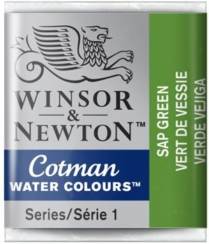 WN COTMAN WATERCOLOUR 1/2 PAN SAP GREEN 0301599