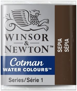 WN COTMAN WATERCOLOUR 1/2 PAN SEPIA 0301609
