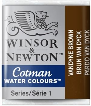 WN COTMAN WATERCOLOUR 1/2 PAN VANDYKE BROWN 0301676