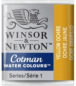 WN COTMAN WATERCOLOUR 1/2 PAN YELLOW OCHRE 0301744