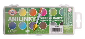KOH-I-NOOR ANILINKY 12 COLOUR BRILLIANT WATERCOLOUR 174 503
