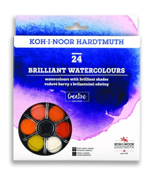 KOH-I-NOOR 24 BRILLIANT WATERCOLOUR DISC SET