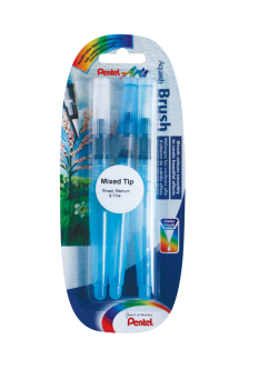 PENTEL AQUASH BLISTER CARD OF 3 XFRH/3-BROAD MEDIUM FINE