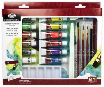 R&L WATERCOLOUR PAINTING BOX SET 21 PC RD845L